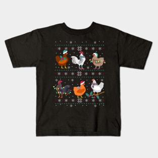 Funny Chicken Ugly Christmas Kids T-Shirt